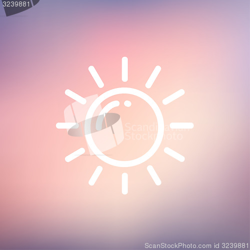 Image of Sun thin line icon