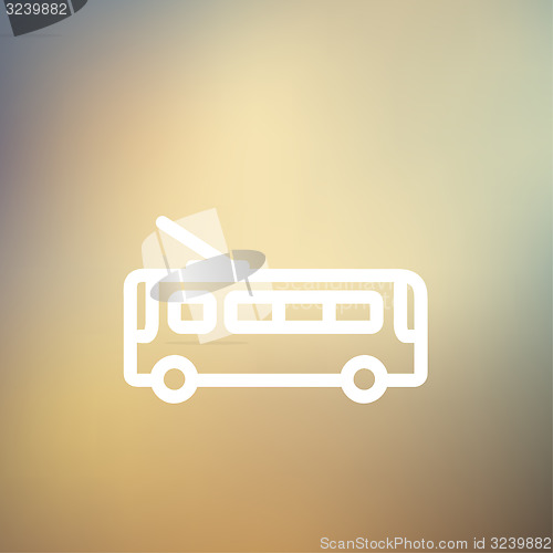 Image of Bus thin line icon