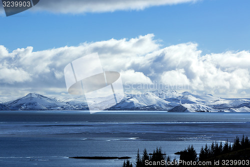 Image of Volcano winter mountain landscape