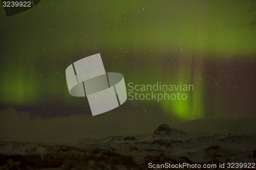 Image of Different colors of northern lights in Iceland