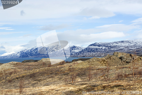 Image of Volcano mountain landscape in winter