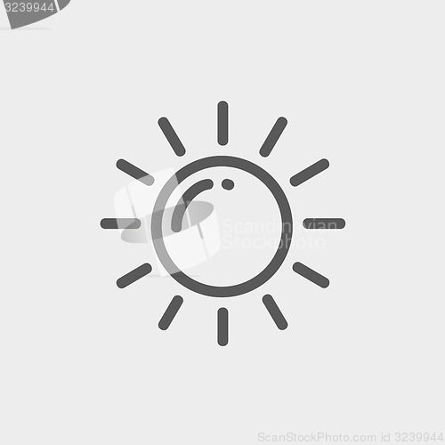 Image of Sun thin line icon