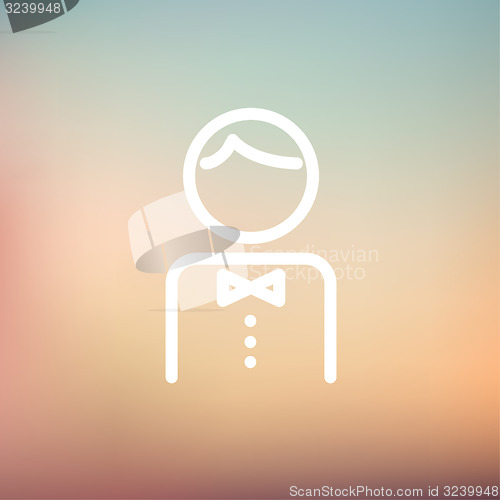 Image of Waiter thin line icon