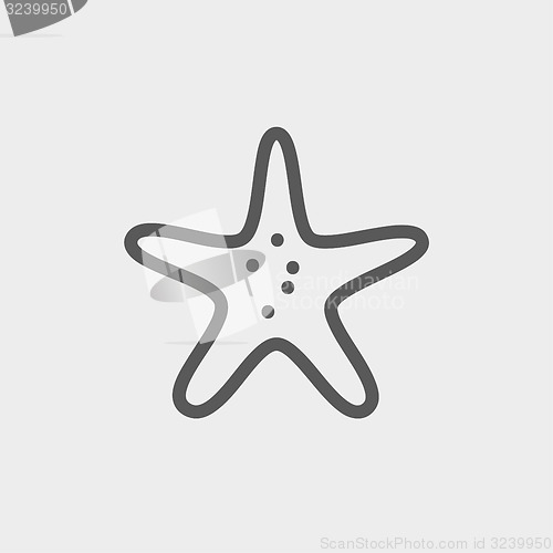 Image of Starfish thin line icon