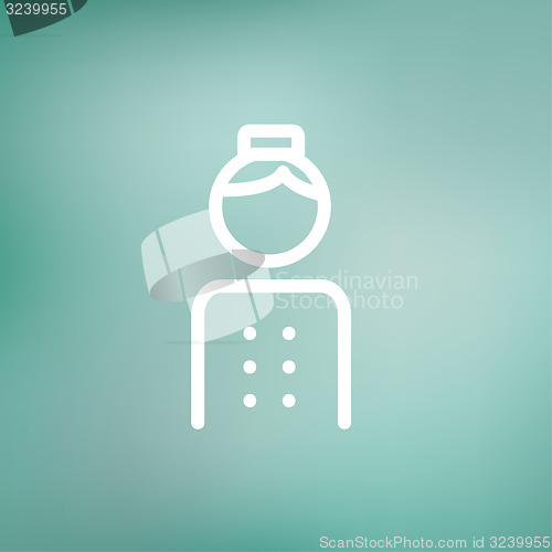 Image of Bellboy thin line icon