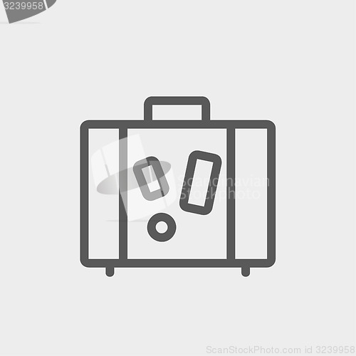 Image of Travel luggage thin line icon