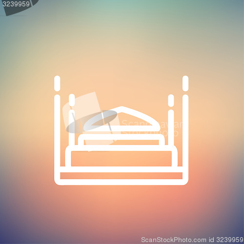 Image of Bed thin line icon