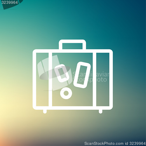 Image of Travel luggage thin line icon