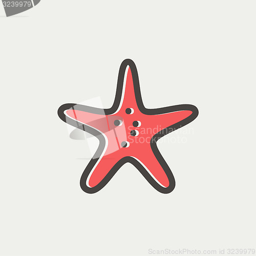 Image of Starfish thin line icon