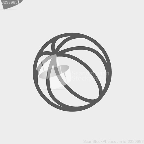 Image of Beach ball thin line icon