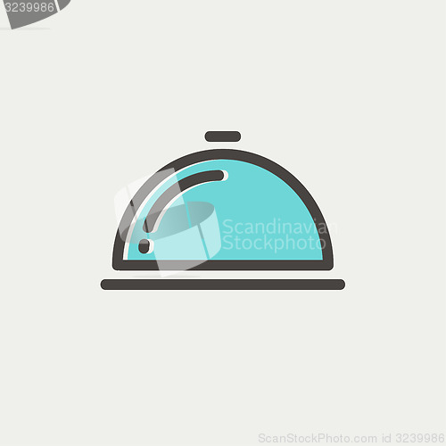 Image of Food cover thin line icon