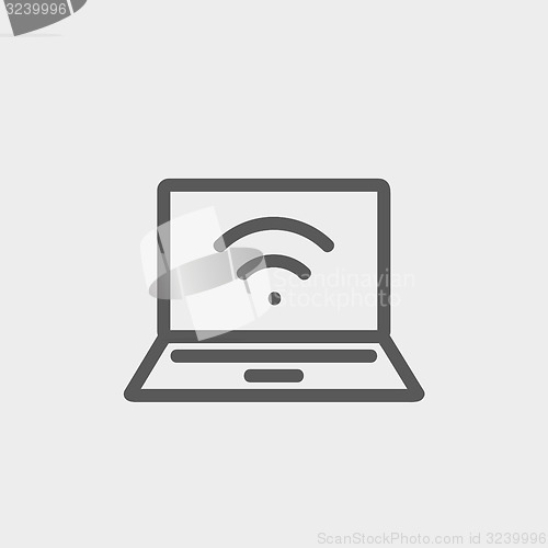 Image of Internet wifi thin line icon