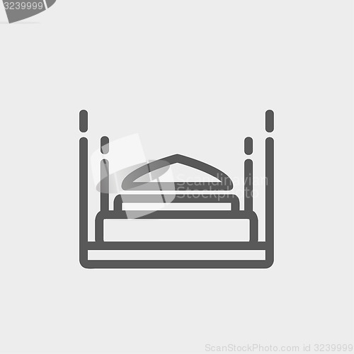 Image of Bed thin line icon