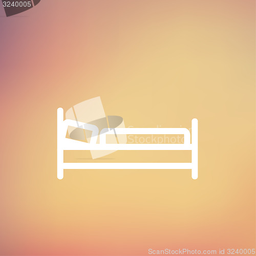 Image of Bed thin line icon