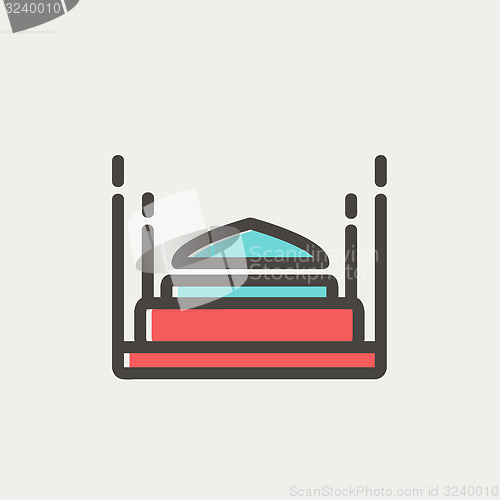 Image of Bed thin line icon