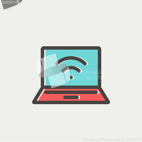 Image of Internet wifi thin line icon