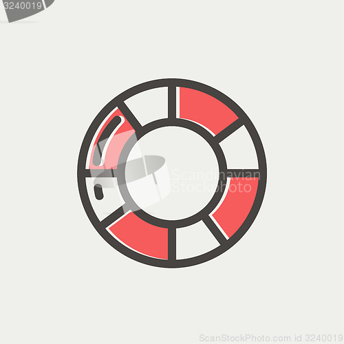 Image of Life preserver thin line icon