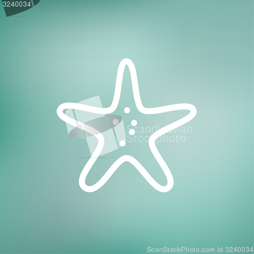 Image of Starfish thin line icon