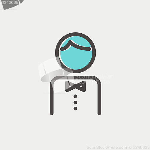 Image of Waiter thin line icon