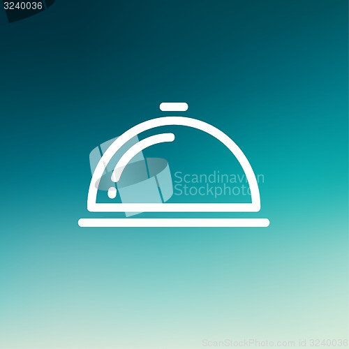 Image of Food cover thin line icon