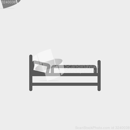 Image of Bed thin line icon