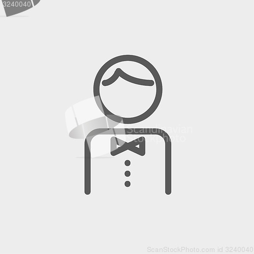 Image of Waiter thin line icon