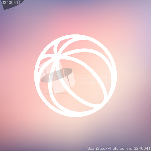 Image of Beach ball thin line icon