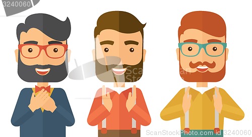 Image of Three young handsome businessmen