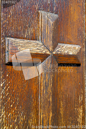 Image of castellanza blur    abstract     knocker in a    closed wood    