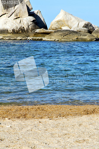 Image of   coastline bay isle   big  rocks  froth foam   thailand  