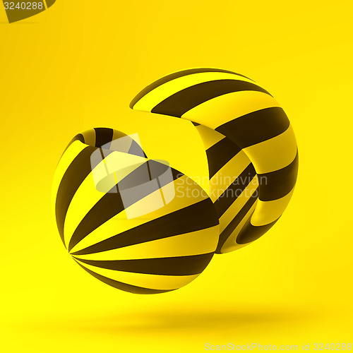 Image of 3D abstract illustration. Vector template. 
