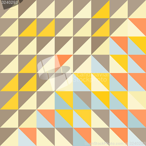 Image of Geometric triangles background. Mosaic. 