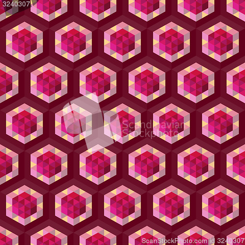 Image of Abstract geometrical 3d background. Seamless pattern.  Mosaic. 