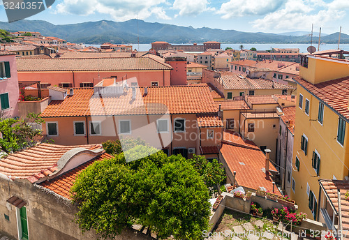 Image of The view from the roof small old town 