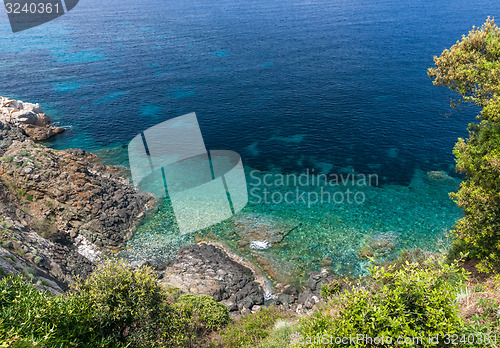 Image of Island of Elba, sea and rocks