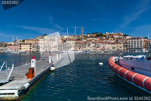 Image of Panorama of Porto Azzurro on Elba Island, Italy