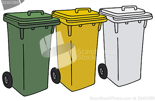 Image of Recycling dustbins