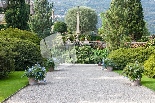 Image of park on the island of Isola Bella. Italy