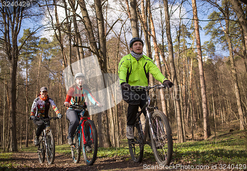 Image of Active family biking