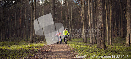 Image of Young people riding bikes