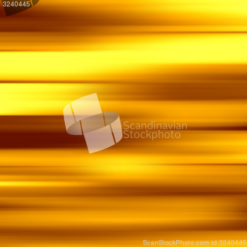 Image of Gold waves background. Metal plate with reflected light. 