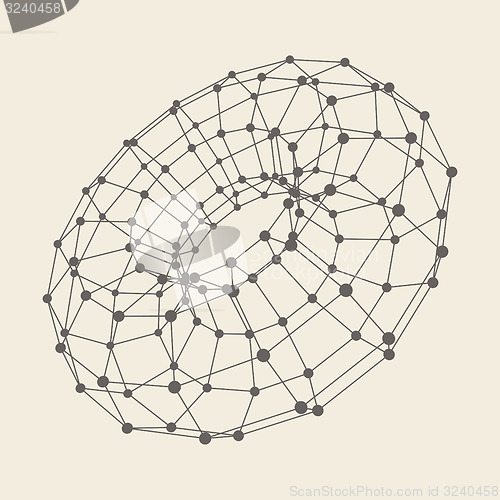 Image of 3D Molecule structure background. Graphic design. 