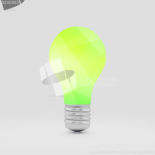 Image of Lightbulb idea symbol. 3d vector illustration. 