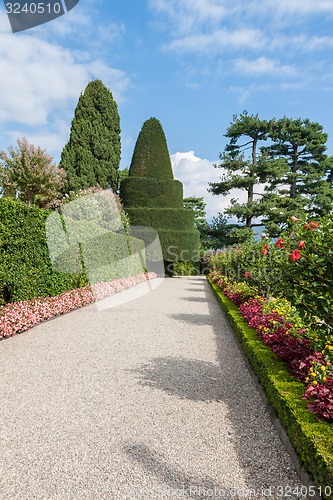 Image of park on the island of Isola Bella. Italy