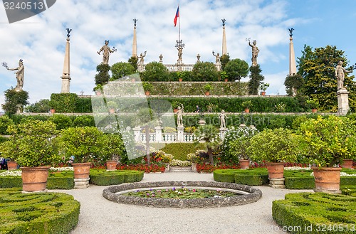 Image of park on the island of Isola Bella. Italy