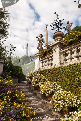 Image of park on the island of Isola Bella. Italy