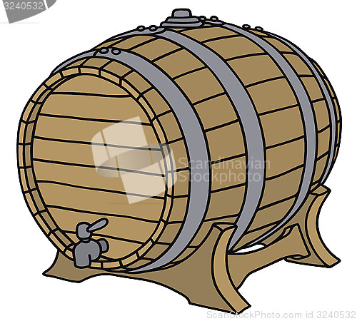 Image of Classic wooden barrel