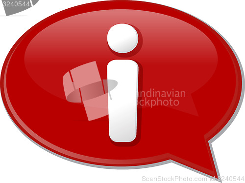 Image of Information word speech bubble illustration