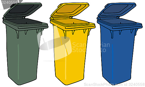 Image of Recycling dustbins