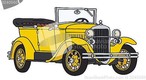 Image of Vintage yellow cabriolet